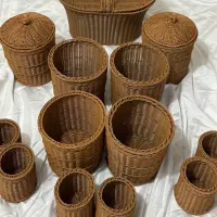 سبد بافتنی حصیری|صنایع دستی و سایر لوازم تزئینی|شوشتر, |دیوار