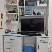 ست تخت و خواب پسرانه آبی به همراه میز تحریر|تخت و صندلی بچه|لاهیجان, بوجایه|دیوار