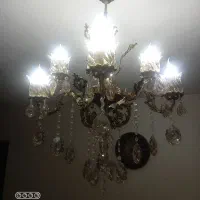 لوستر برنجی ۸ شعله نو نو|لوستر و چراغ آویز|اسلامشهر, شهرک واوان|دیوار