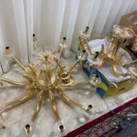 لوستر آب طلا|لوستر و چراغ آویز|یزد, |دیوار
