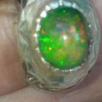 انگشتر اوپال  با سوار نقره
