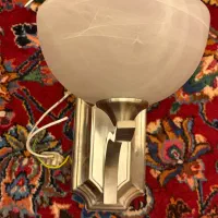 ۵ عدد چراغ دیواری تک‌شاخه نقره‌ای ،سالم و شیک