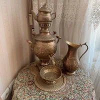 سرویس ۵ پارچه سماور برنجی