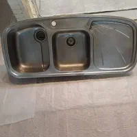 سینک اخوان دو لگنه کامل سالم