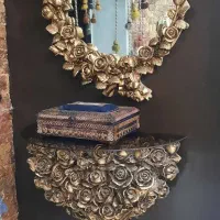 اینه وکنسول دیواری طرح گل رز