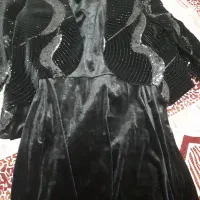 مانتو دوتیکه مخمل بلند سایز ۲