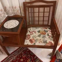 میز تلفن چوبی