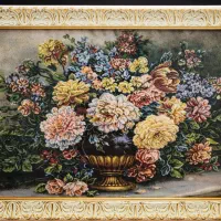 دو عدد تابلو فرش ماشینی تراکم بالا ۶۰ در ۸۰ نونو