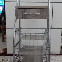 جای سیب و پیاز چهار کشابه چرخ دار|ظروف نگهدارنده، پلاستیکی، یک‌بارمصرف|اهواز, کمپلو جنوبی|دیوار