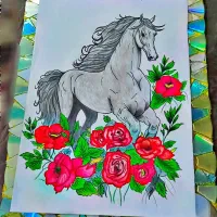 نقاشی سیاه قلم باراپید