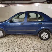 ماشین تیبا آبی کاربنی