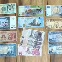تعدادی اسکناس نایاب کلکسیونی پهلوی و خارجی