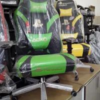 صندلی جکدار گیمینگ پایه کروم زیر پایی دار و ساده