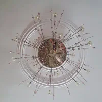 یک جفت لوستر فانتزی کریستالی طرح شکوفه بهاری