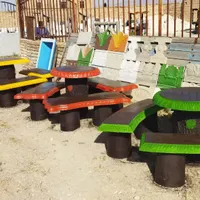 میز و نیمکت و منقل و باربکیو سیمانی