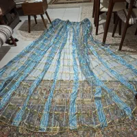 پرده حریر بسیار زیبا و بلند ۲ عدد