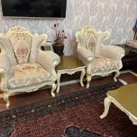 مبل استیل ۷ نفرت و ناهار خوری ۸ نفره کرم و اصل|مبلمان خانگی و میز عسلی|تهران, زعفرانیه|دیوار