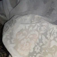 چادر سفید حریر گل مخمل|لباس|کرمانشاه, |دیوار