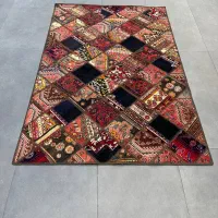 فرش دستباف (بساک)انواع کلاژ و چهل تیکه زیبا|فرش|مشکیندشت, |دیوار