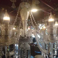 لوستر باکارات کریستال ۶ شاخه|لوستر و چراغ آویز|کرمان, |دیوار