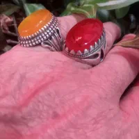 انگشترعقیق سرخ وعقیق شرف شمس