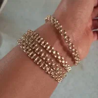 النگو سایز ۳همراه کارت گارانتی رنگ ثابت آبکاری طلا