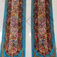 جفت فرش تمام ابریشم ستونی.  اصل قم. ۸۰رج