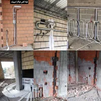 برقکار . لوله کشی آب . نصاب لوله توکار کولر اسپیلت