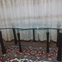 میز شیشه ای جلو مبلی