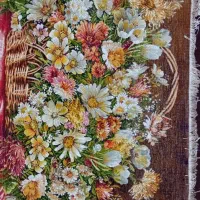 گل ترمه دار|تابلو فرش|سنندج, |دیوار
