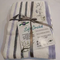 ست حوله جهیزیه عروس soft orchid (سه تکه)