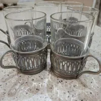 سطل وجادستمالی ودوعدد جا دستمالی یک دست استکان