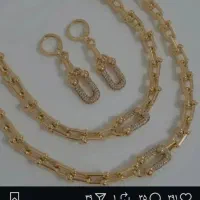 سرویس رنگ ثابت گردنبند زنجیر دست گوشوار|بدلیجات|بسطام, |دیوار