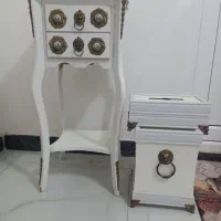 میز تلفن و جای دستمال کاغذی