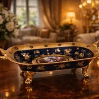سرویس پذیرایی لوکس Gift Tow سرمه ای طلا کوب|ظروف سرو و پذیرایی|تهران, حر|دیوار