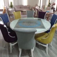 میز نهارخوری ۸ نفره سفید|میز و صندلی غذاخوری|قائم‌شهر, |دیوار