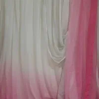 پرده حریرترک صورتی همراه باوالن