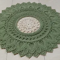 فرشینه سبز کرم ۱متری آماده تحویل|فرش|تهران, علی‌آباد|دیوار