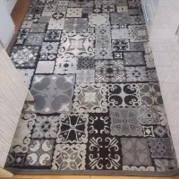 پرده زبرا به همراه ست فرش