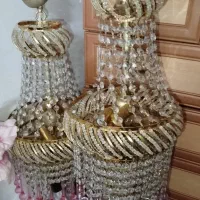 دو عدد لوستر کریستالی