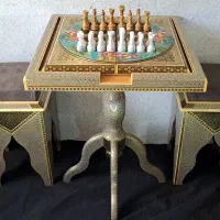میزو و صندلی تخته نرد و شطرنج خاتم ( مربع )|کلکسیون و سرگرمی|تهران, تهرانسر غربی|دیوار