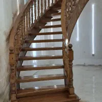پله چوبی و نرده و سازه های چوبی