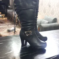 بوت یا چکمه چرم بلند ساق سایز ۳۸،۳۹