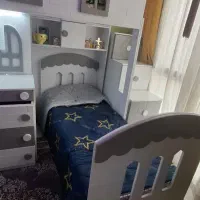 تخت کودک دو نفره|تخت و سرویس خواب|مشکین‌دشت, |دیوار