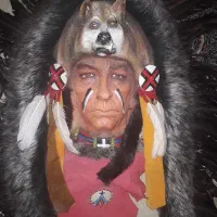 مجسمه و دیوارکوب سرخپوست|مجسمه، تندیس، ماکت|اندیشه, اندیشه فاز ۱|دیوار