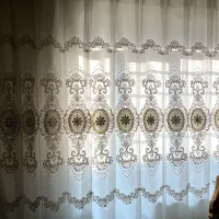 پرده توری همراه والان ترک|پرده، رانر، رومیزی|ارومیه, |دیوار