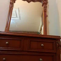 سرویس‌خواب‌دونفره‌چوب‌گردو|تخت و سرویس خواب|جاجرود, |دیوار