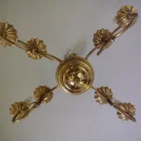 لوستر برنز آبکاری طلا|لوستر و چراغ آویز|تهران, شهرک شهید رجایی (کوی نوبنیاد)|دیوار