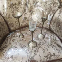 ظروف پذیرایی و سه عدد پایه لیوان تزیینی برنز|ظروف سرو و پذیرایی|شاهینشهر, خانه کارگر|دیوار