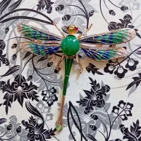 سنجاق سینه سنجاقک فلزی رنگ ثابت مناسب هدیه